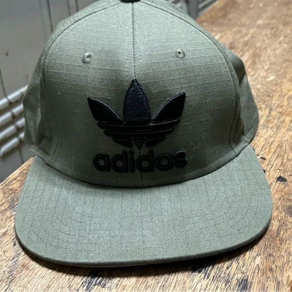 Adidas Originals Trefoil Plus Hat Snapback Olive Cargo Ripstop - Picture 3 of 8